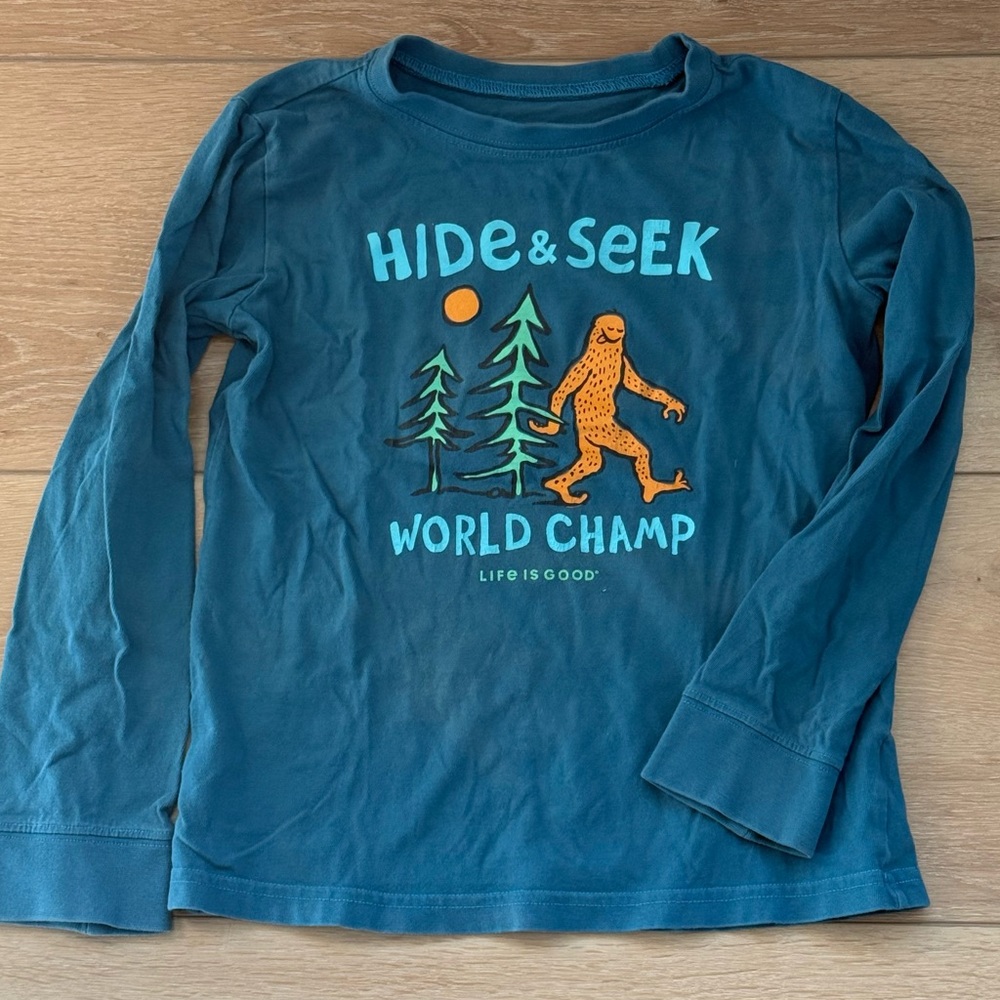 Life Is Good Kids Teal Long Sleeve Shirt